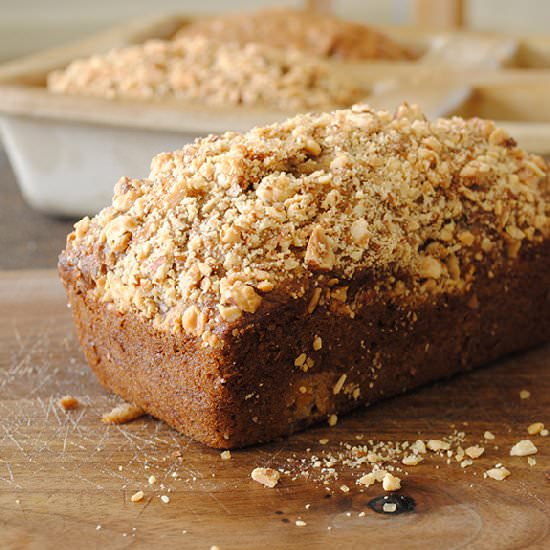 Almond Crunch Banana Bread - Recipe photo by GarlicGirl
