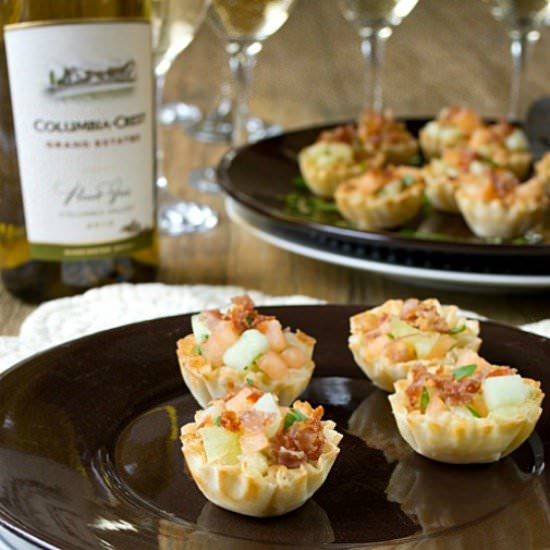 Crispy Prosciutto and Melon Cups - Recipe photo by CookTheStory