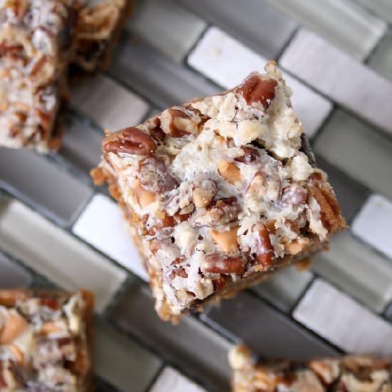 Seven Layer Magic Cookie Bars - Recipe photo by myfriendsbakery