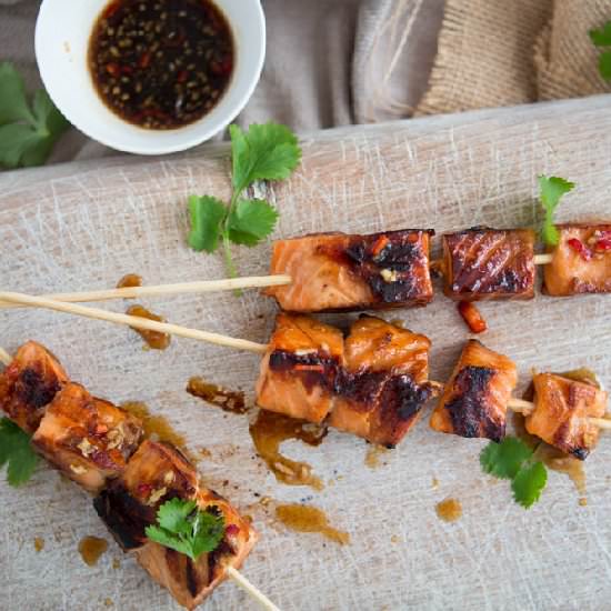 Teriyaki Salmon Skewers - Recipe photo by Rock My Style