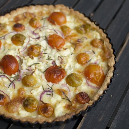Tomato, Feta and Onion Tart - Recipe photo by cityhippyfarmgirl