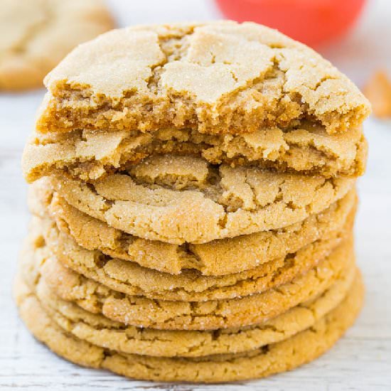 Big Soft & Chewy PB Crinkle Cookies - Recipe photo by Averie