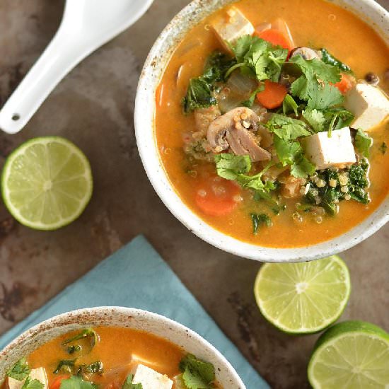 Thai Red Curry Quinoa Soup - Recipe photo by coffeeandquinoa
