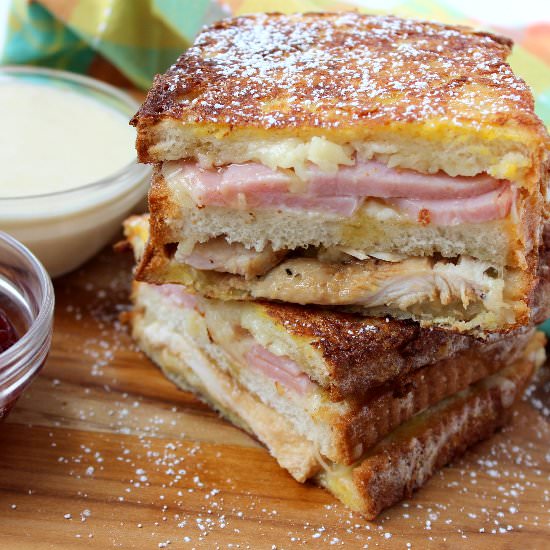 Monte Cristo with Mornay Sauce - Recipe photo by HowToFeedaLoon