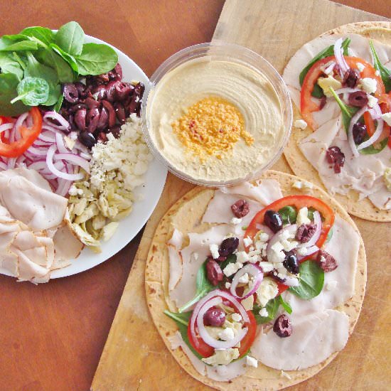 Mediterranean turkey wraps - Recipe photo by lisacheesykitchen