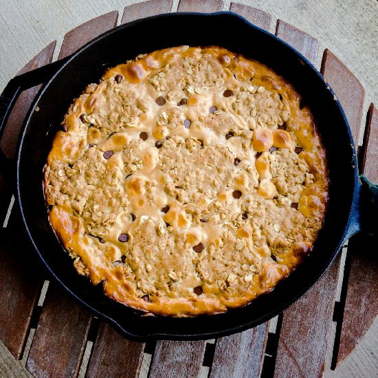 Skillet Cookie - Recipe photo by WillBakeforBooks