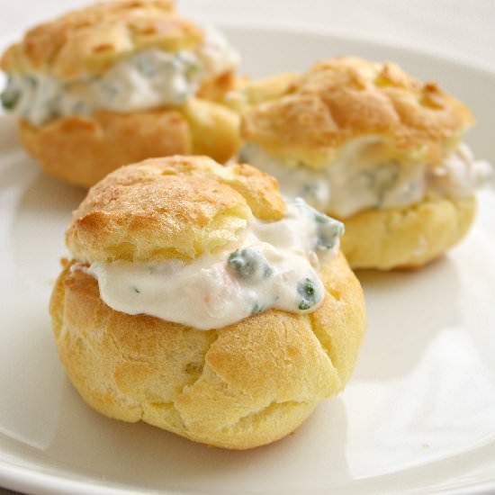 Cream Puffs with Shrimps - Recipe photo by RosettaLeht