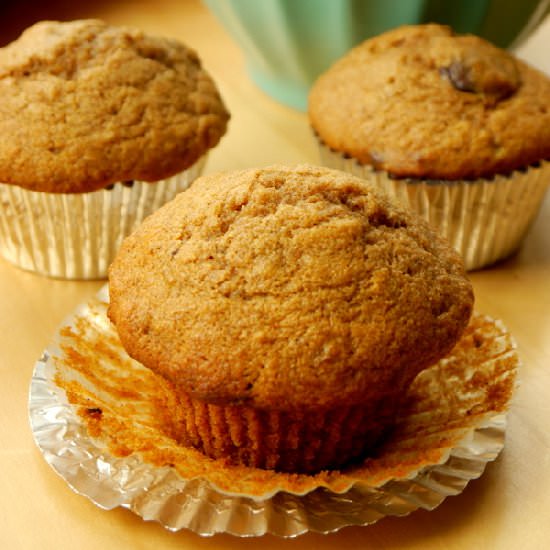 Whole Wheat Banana Muffins - Recipe photo by mybaconwrappedlife