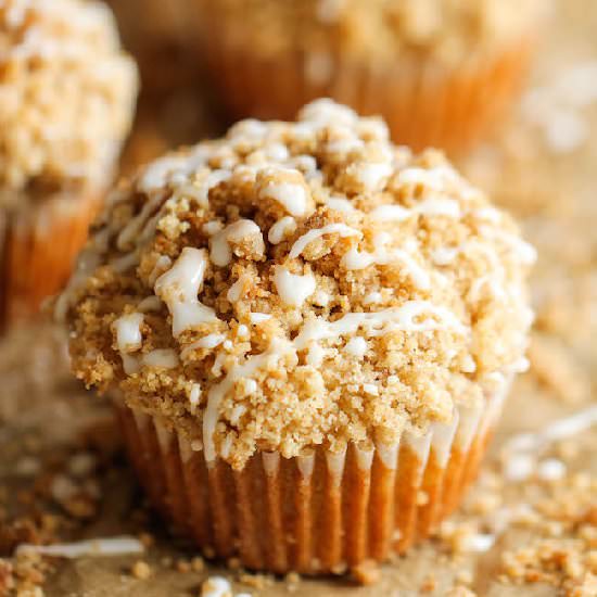 Coffee Cake Muffins - Recipe photo by damndelicious