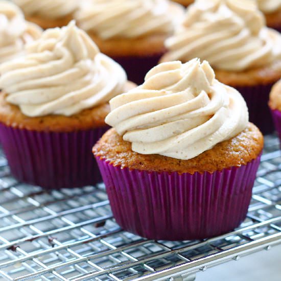 Brown Butter & Sugar Cupcakes - Recipe photo by Confectionary Tales