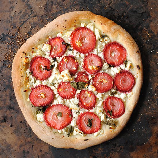 Strawberry and Feta Cheese Pizza - Recipe photo by GarlicGirl