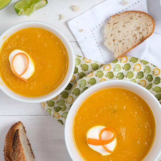 Oven-roasted Carrot-Apple Soup - Recipe photo by strudelandcream