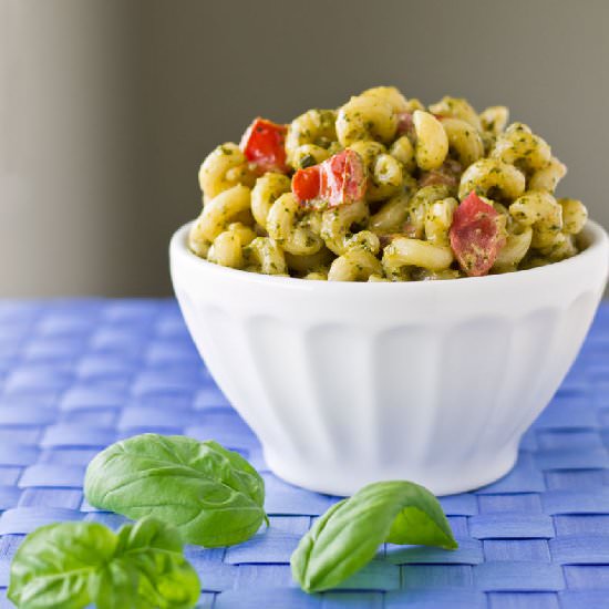 Pesto Cavatappi {Copycat} - Recipe photo by culinaryhill