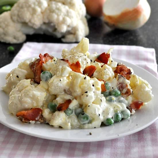 Cauliflower Salad with Peas - Recipe photo by alenatrs