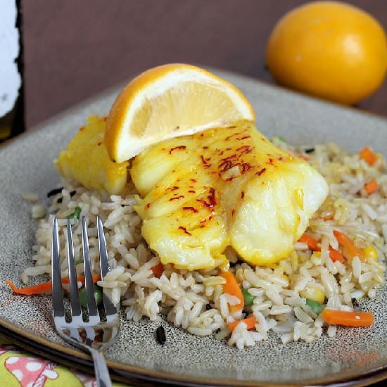 Saffron Fish - Recipe photo by Blommi