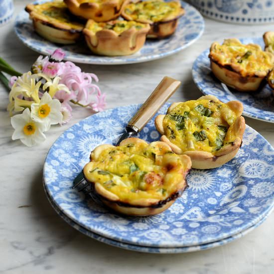 Cheese and Broccoli Onion Tartlets - Recipe photo by Lavender and Lovage