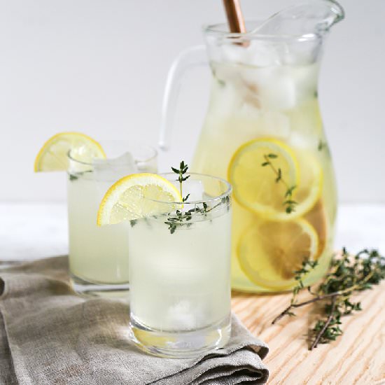Spring Thyme Lemonade - Recipe photo by the little epicurean