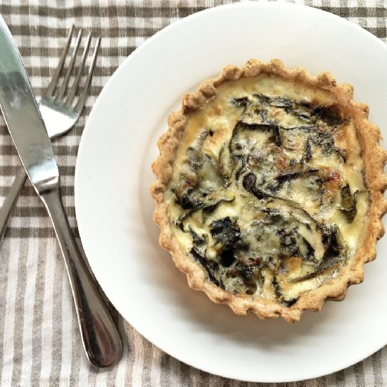 Little Swiss Chard and Stilton Tart - Recipe photo by Spadeforkspoon