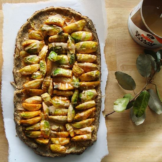 Sprout and Tahini Pie - Recipe photo by beetsandberries