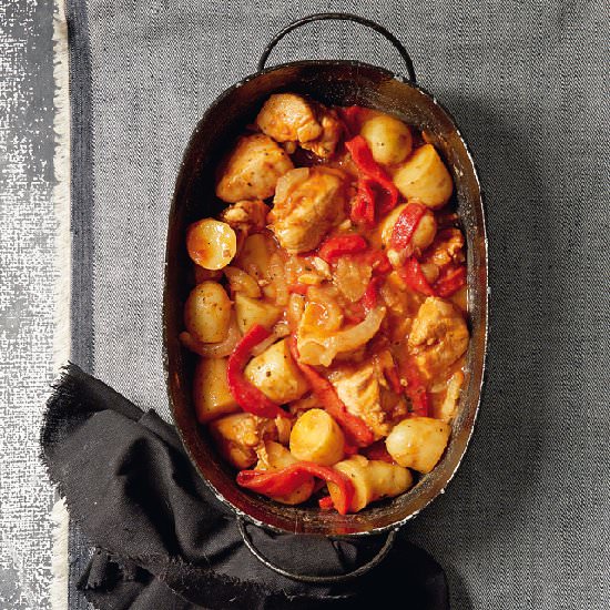 Spring Time Braised Chicken - Recipe photo by olibiakos