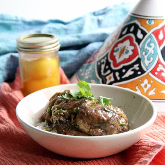 Chicken Tagine w/2 Kinds of Lemons - Recipe photo by danid320