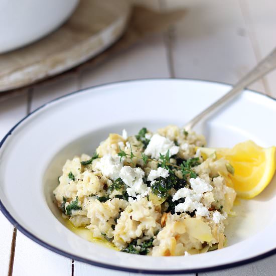 Brown Rice and Kale Risotto - Recipe photo by theluminouskitchen