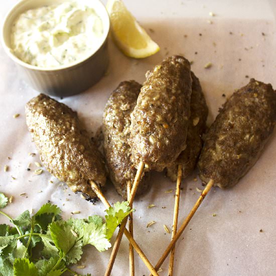 Beef Koftas with Zucchini Yogurt - Recipe photo by Aninas Recipes