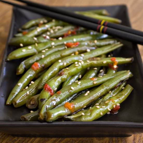 Spicy Szechuan Green Beans - Recipe photo by The Hungry Lovers
