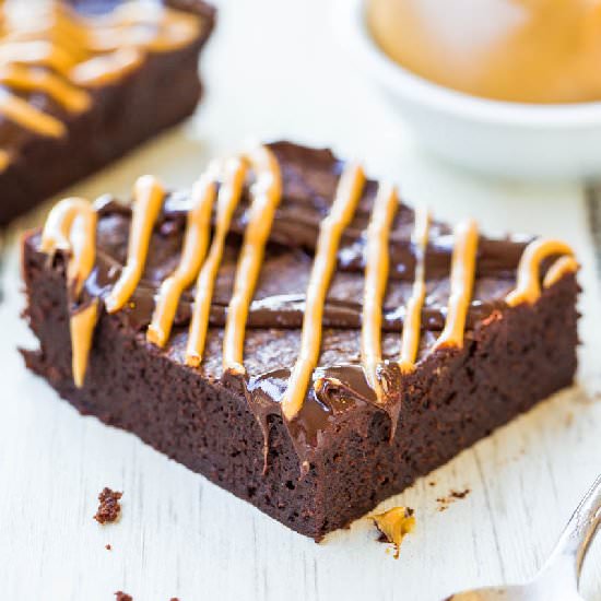 Flourless PB & Chocolate Brownies - Recipe photo by Averie