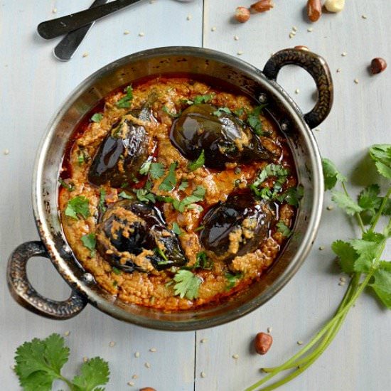 Bhagara Baingan - Recipe photo by naliniskitchen