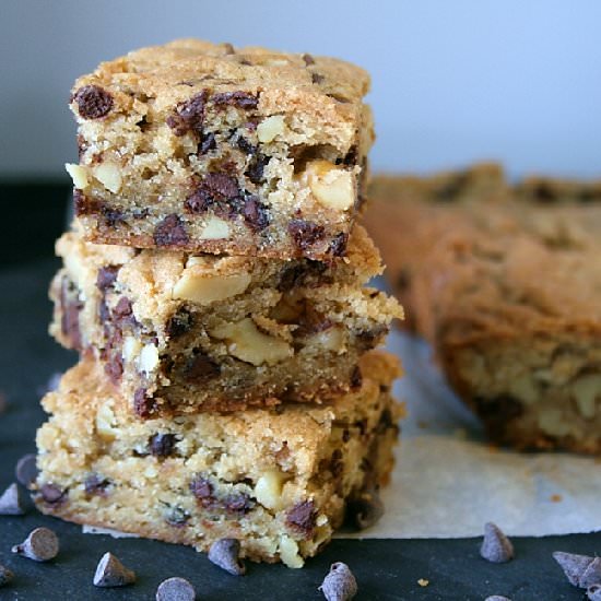 Chocolate Chip Blondies - Recipe photo by recipesfoodandcooking