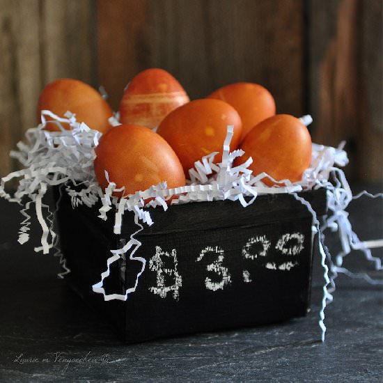 Onion Skin Dyed Eggs - Recipe photo by afavoredlife
