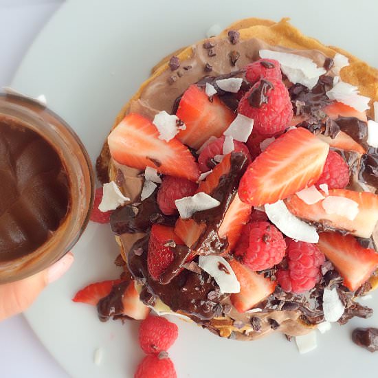 Vegan Chocolate Chip Oatmeal Cookie Pancakes - Recipe photo by Vanillacrunnch