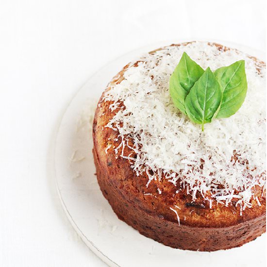Proscuitto & Basil Savory Cake - Recipe photo by FigandHoney