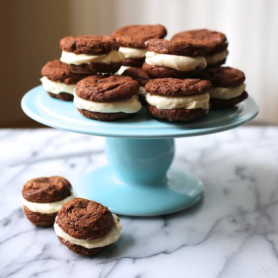 Brownie Bites with Vanilla Filling - Recipe photo by NerdsWithKnives-Emily