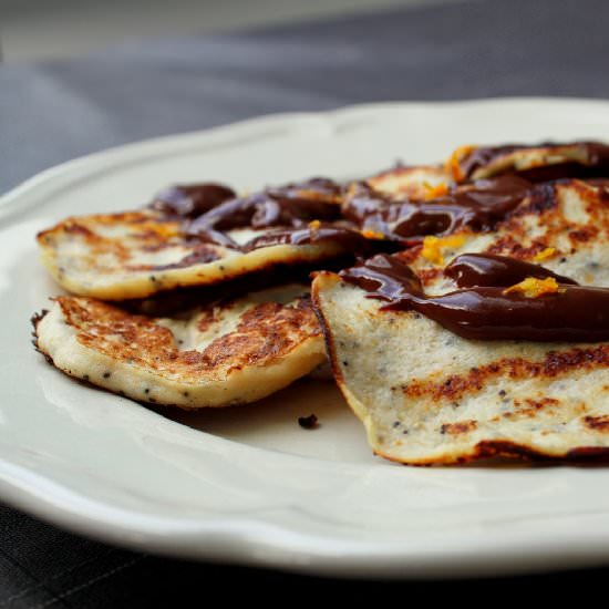 Lowcarb Orange Poppy Seed Pancakes - Recipe photo by AnneSkov