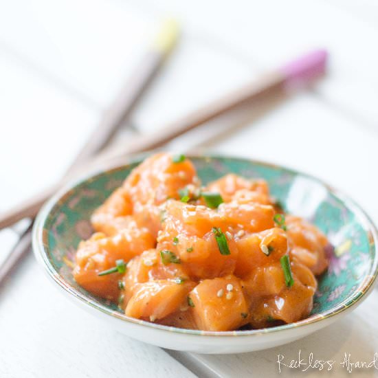 Hawaiian Salmon Poke - Recipe photo by RecklessAbandon