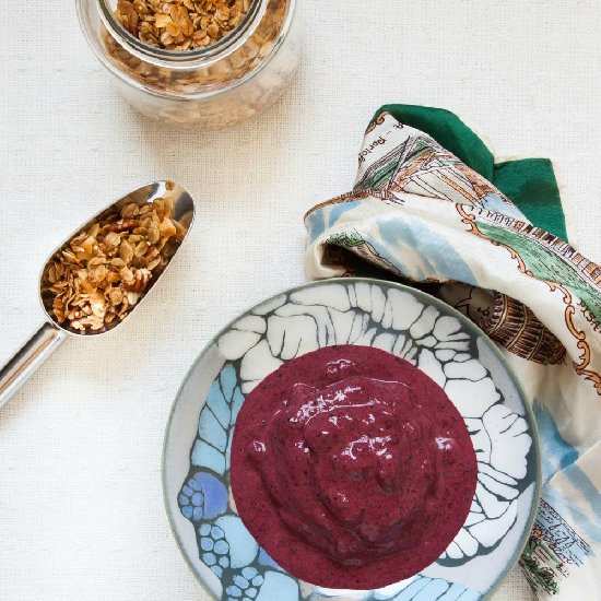 Frozen Cardamom Bilberry Yogurt - Recipe photo by myblueandwhitekitchen