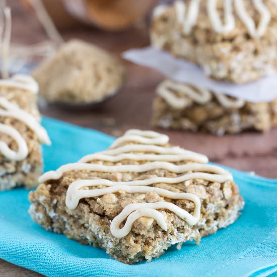 Cinnamon Brown Sugar Oatmeal Bars - Recipe photo by chelseasmessyapron