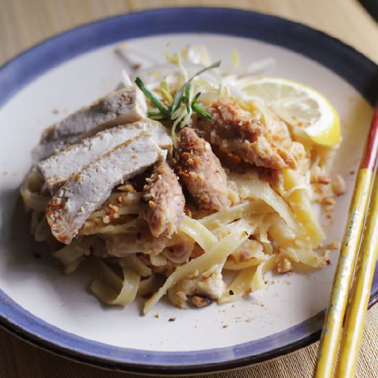 Spicy Tuna Pad Thai - Recipe photo by the tummy train