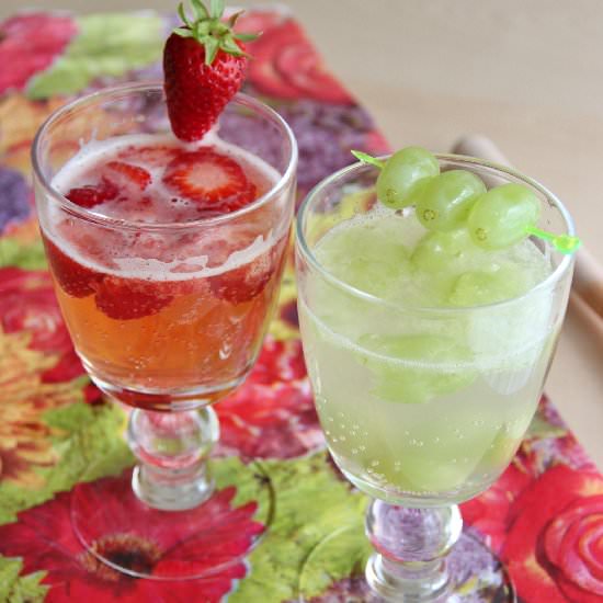 Fruity Elderflower Sparklers - Recipe photo by theseasonedtraveler