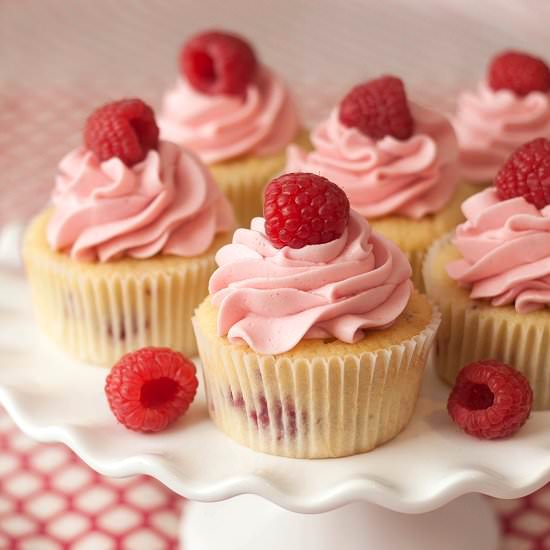 Raspberry Cupcakes - Recipe photo by tideandthyme