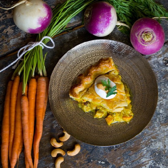 Curried Vegetable Pie - Recipe photo by lostrecipesfound