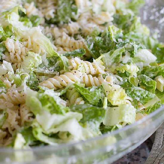 Fusilli Caesar Salad - Recipe photo by taste and tell