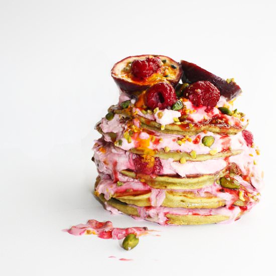 Matcha Green Tea Pancakes - Recipe photo by Vanillacrunnch