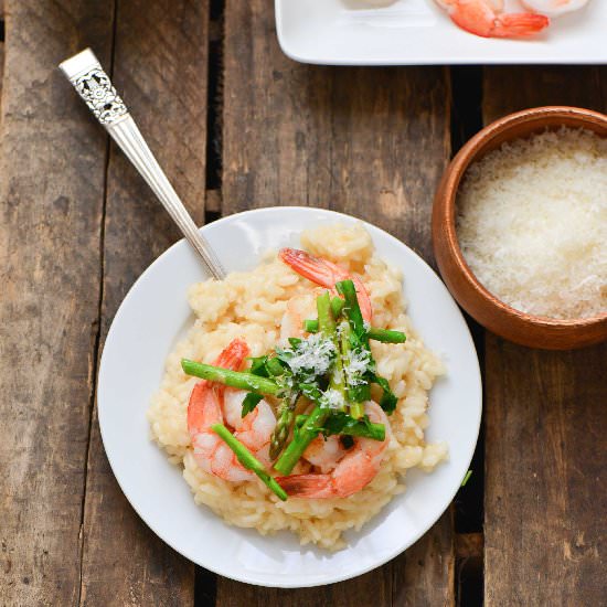Shrimp and Asparagus Risotto - Recipe photo by culinarymamas