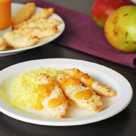 Coconut Chicken w Spicy Mango Sauce - Recipe photo by aducksoven