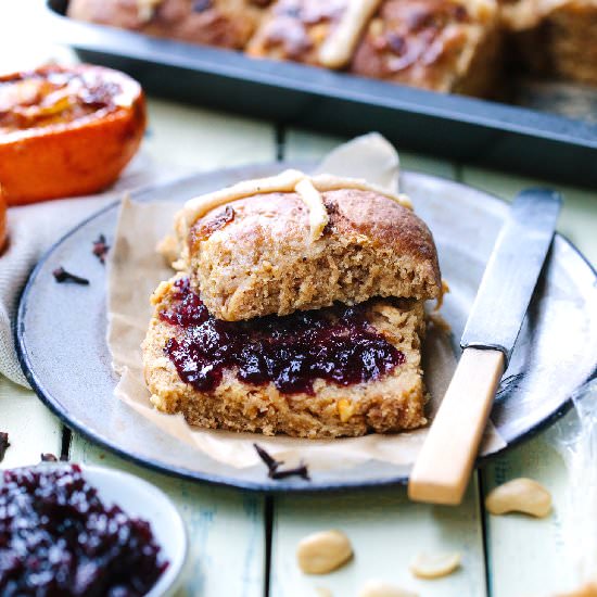 Burnt Orange & Fig Hot Cross Buns! - Recipe photo by nicolemaree