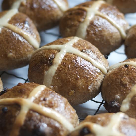 Spelt Hot Cross Buns - Recipe photo by cityhippyfarmgirl