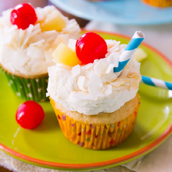 Pina Colada Cupcakes - Recipe photo by sallysbakingaddiction